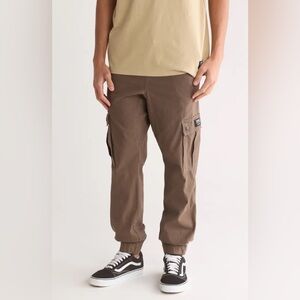 WeSC Slim Fit Utility Cargo Joggers - mud